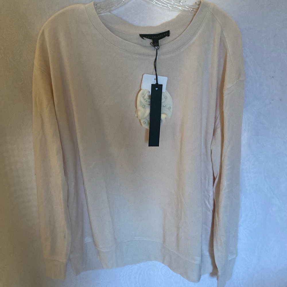 Jane and Delancey Cream Long Sleeve Top